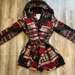Cripple Creek hooded women’s wrap sweater/jacket